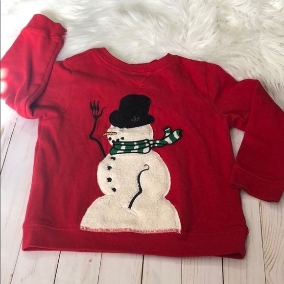 lighting bug Other - Snowman red crew cut sweat shirt size 4T EUC